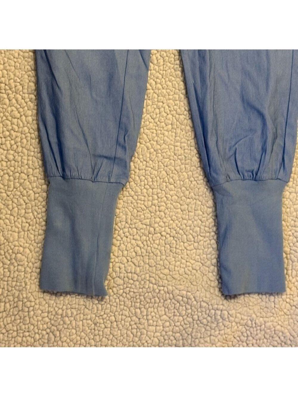 Lulunico Blue Joggers Light Blue Elastic Waist Lounge Athleisure Pants Small - Picture 4 of 13